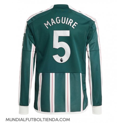 Camiseta Manchester United Harry Maguire #5 Segunda Equipación Replica 2023-24 mangas largas